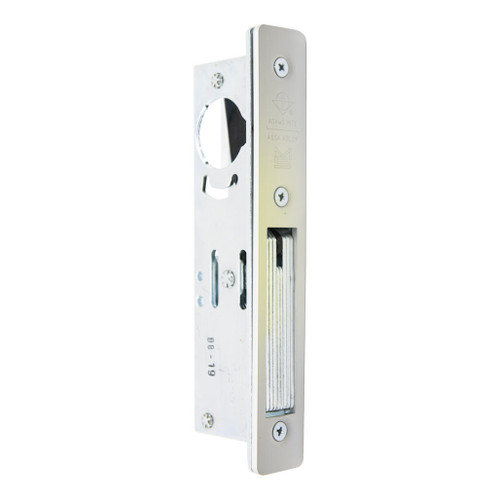 Adams Rite MS1850S Series MS Deadlock, Flat Faceplate, 31/32" Backset, Straight Bolt, Non-Handed - Clear Anodized