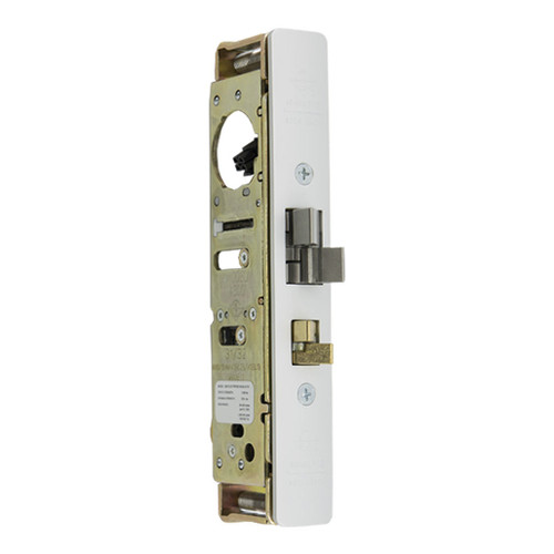 Adams Rite Steel Hawk 4300 Electrified Deadlatch, 31/32" Backset, No Monitoring, Surface Mount, Flat/Standard Jamb - Clear Anodized Adams Rite Steel Hawk 4300 Electrified Deadlatch, 31/32" Backset, No Monitoring, Surface Mount, Flat/Standard Jamb - Clear Anodized