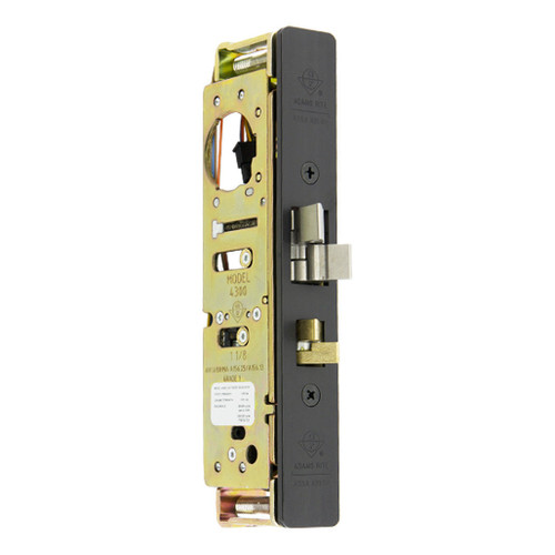 Adams Rite Steel Hawk 4300 Electrified Deadlatch, 31/32" Backset, No Monitoring, Surface Mount, Flat/Standard Jamb - 335 Black Anodized Faceplate