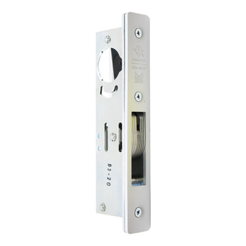 Adams Rite MS1850S Series MS Deadlock, Flat Faceplate, 31/32" Backset, Hookbolt, Non-Handed - Clear Anodized