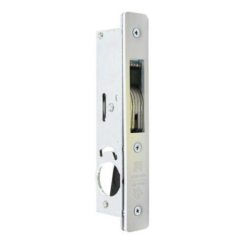 Adams Rite MS1850S Series MS Deadlock, Flat Faceplate, 7/8" Backset, Hookbolt, Non-Handed - Clear Anodized