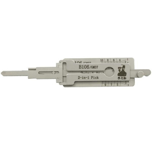 Original Lishi Original Lishi GM37 B106 (NON-WARDED) 2-in-1 Pick - Door / Trunk - Anti Glare Auto Tools