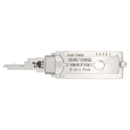 Original Lishi 2 in 1 Pick for National CompX Mailbox Locks C9200 / C8700 / 1646 - Anti-Glare