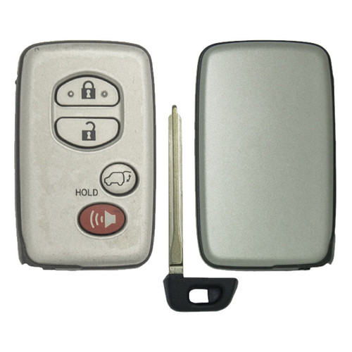 Keyless2Go Keyless2Go 4 Button Shell For Toyota Smart Proximity Remote Key HYQ14AAB, HYQ14ACX - Silver Shop Automotive