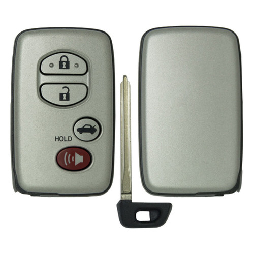 Keyless2Go Keyless2Go 4 Button Shell For Toyota Smart Proximity Remote Key HYQ14AAB - Silver Shop Automotive