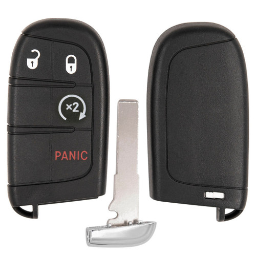 Keyless2Go Keyless2Go 4 Button Shell For Jeep Compass, Renegade Smart Proximity Remote Key M3N-40821302 Keys & Remotes