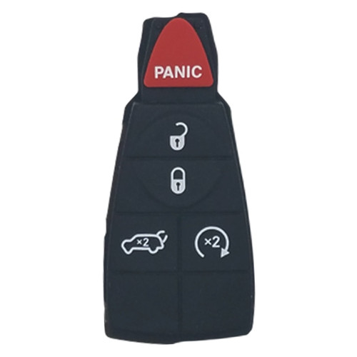 5 Button - Lock, Unlock, Hatch, RS, Panic -
Replacement Pad for Chrysler / Dodge/ Jeep Fobik Keys