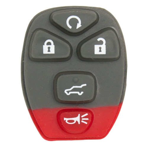 Keyless2Go 5 Button Replacement Pad for GM FCC ID: OUC60270 / OUC60221 (5 PACK) Shells