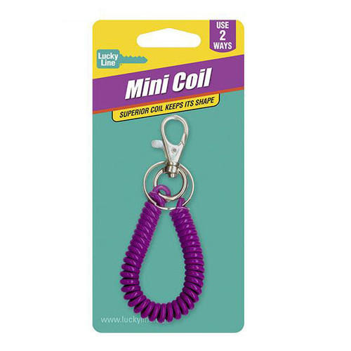 Lucky Line Lucky Line MINI DESIGNER Coil with Trigger Snap Assorted - 5 Pcs - Carded Lucky Line