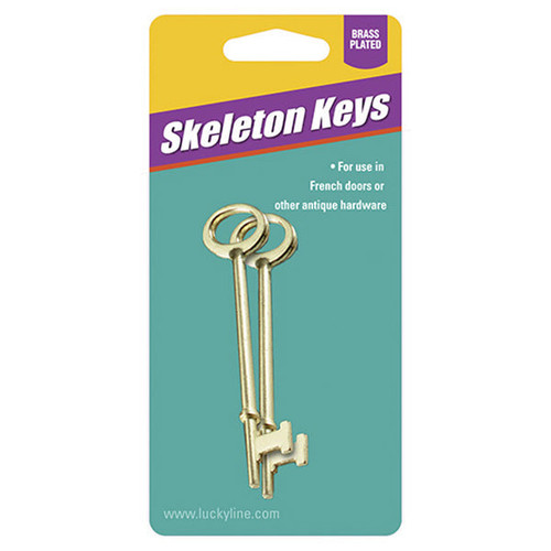 Lucky Line Lucky Line Skeleton Keys Flat & Notch Tip - 5 PACK Our Hardware Brands