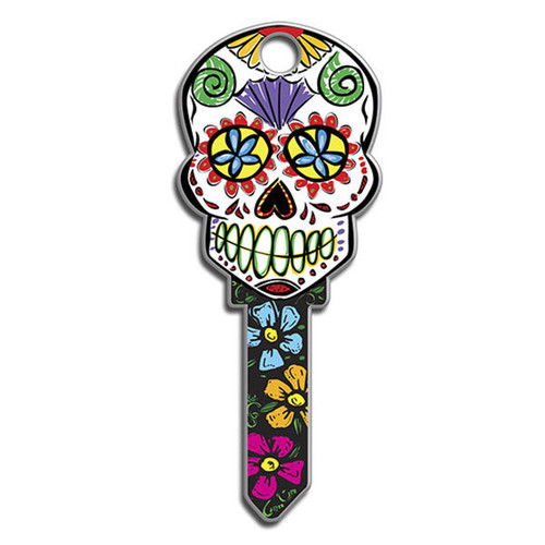 Lucky Line Key Shapes Sugar Skull  - 5 Pack - Kwikset KW