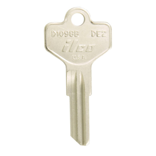 ilco ILCO D1098B DE2 Dexter Lockset Key Blank - Nickel Plated Brass - 10 Pack Key Blanks