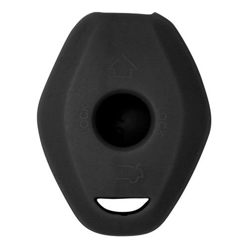 Replacement Silicone Jacket Keyless Remote Cover BMWJ33 for BMW 3 Button Remote Key FCC ID: LX8 FZV - Black