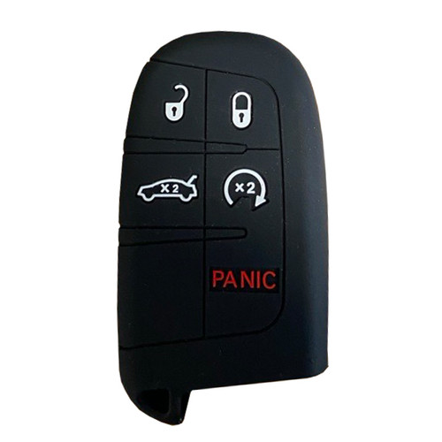 Replacement Silicone Jacket Smart Key Remote Cover for Dodge/Chrysler - Black