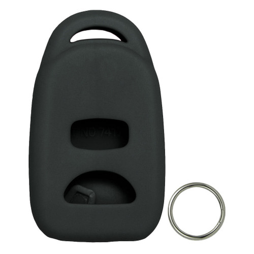 Keyless2Go Replacement Silicone Jacket Keyless Remote Cover HYKIK12 for Kia 3 Button Remote FCC ID: PINHA-T036 - Black Auto Accessories