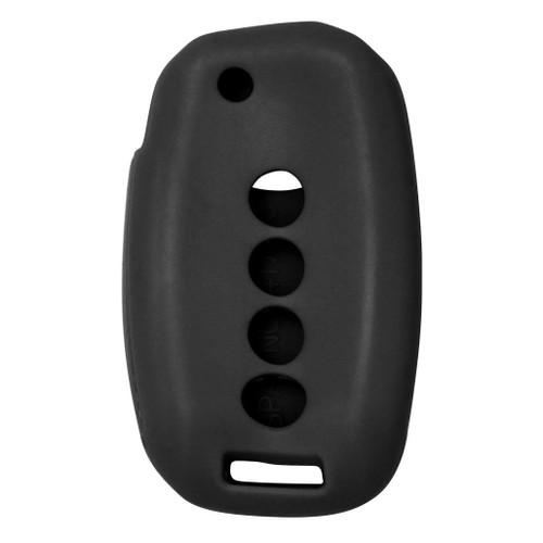 Replacement Silicone Jacket Keyless Remote Cover HYKIK64 for Kia 4 Button Flip Key FCC ID: OSLOKA-870T - Black