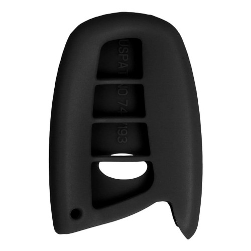 Keyless2Go Replacement Silicone Jacket Keyless Remote Cover HYKIK54 for Hyundai 4 Button Smart Key FCC ID: SY5DMFNA04 - Black Remote Protectors