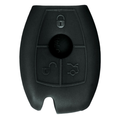 Keyless2Go Replacement Silicone Jacket Keyless Remote Cover MRCDN13 for Mercedes 4 Button Remote Key FCC ID: IYZDC07 - Black Auto Accessories