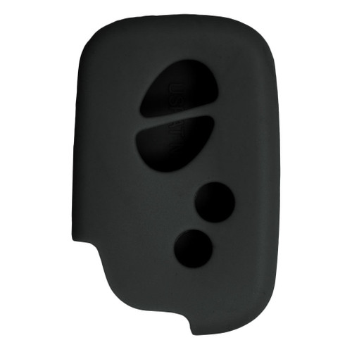 Keyless2Go Replacement Silicone Jacket Keyless Remote Cover LXUSI34 for 4 Button Proximity Lexus Smart Key FCC ID: HYQ14AAB HYQ14ACX - Black Keyless2Go