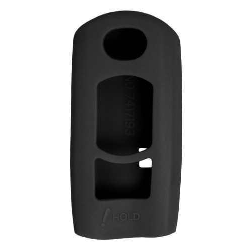 Keyless2Go Replacement Silicone Jacket Keyless Remote Cover MZDAM24 for Mazda 4 Button Proximity Smart Key FCC ID: WAZX1T763SKE11 - Black Our Brands