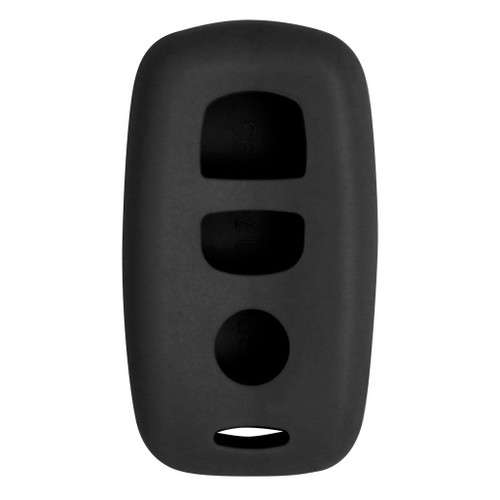 Keyless2Go Replacement Silicone Jacket Keyless Remote Cover MZDAM13 for Mazda 3 Button Remote FCC ID: KPU41846 KPU41794 - Black Our Automotive Brands