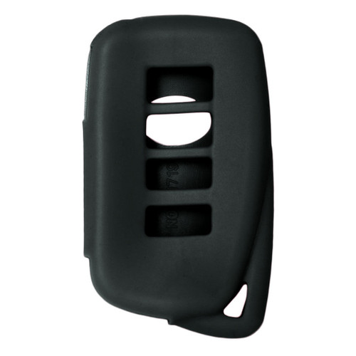 Keyless2Go Replacement Silicone Jacket Keyless Remote Cover LXUSI44 for 4 Button Lexus Proximity Smart Key FCC ID: HYQ14FBA - Black Remote Protectors