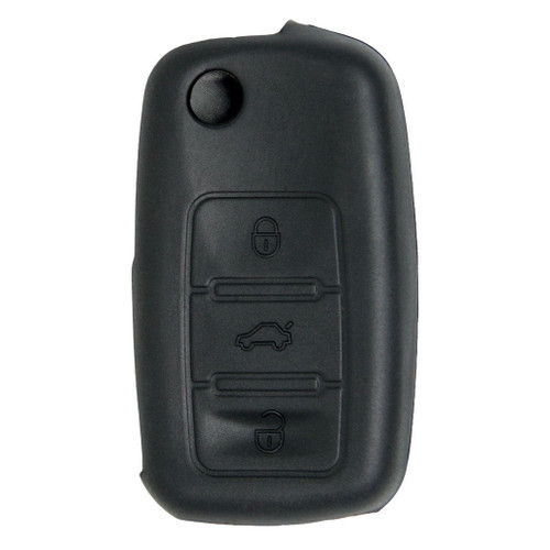 Keyless2Go Replacement Silicone Jacket Keyless Remote Cover VWH14 for Volkswagen - Black Keyless2Go