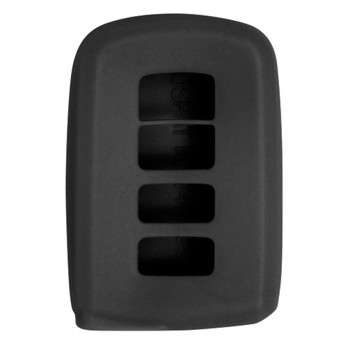 Replacement Silicone Jacket Keyless Remote Cover TYOTAG104 for Toyota 4 Button Smart Key Remote FCC ID: HYQ14FBA - Black
