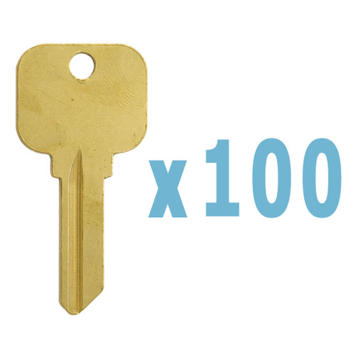 Keyless2Go Schlage SC1 1145 5-Pin Key Blank Brass Neuter Bow Key - 100 PACK