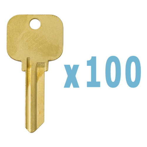 Keyless2Go Keyless2Go KW1 1176 KWIKSET Key Blank Brass Neuter Bow Key - 100 PACK Residential / Commercial Keys
