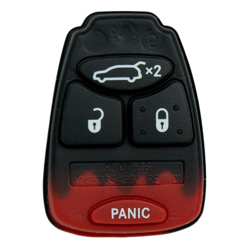 Keyless2Go 4 Button Pad for Chrysler Pacifica M3N5WY72XX - 5 PACK Shells