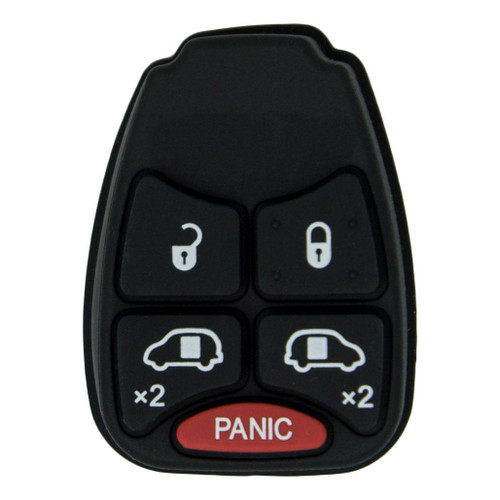 Keyless2Go Replacement 5 Button Pad for Dodge Chrysler Jeep - 5 PACK Keys & Remotes
