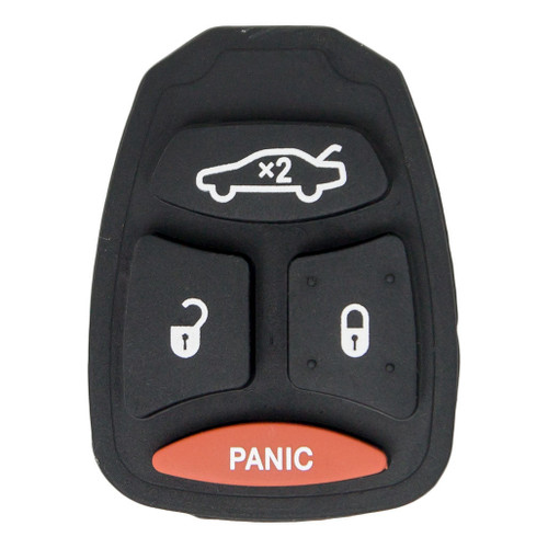 Keyless2Go Replacement 4 Button Pad for Dodge Chrysler Jeep - BIG buttons - 5 PACK Keyless2Go