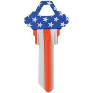 ilco ILCO SC1 US FLAG Print Personalized Key, Pack of 10 Shop Hardware