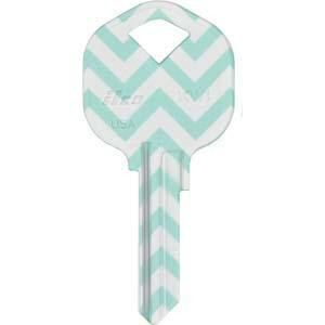 ILCO KW1/KW10 BIG Personali-Keys (large bow keys) CHEVRON- 5 PACK
