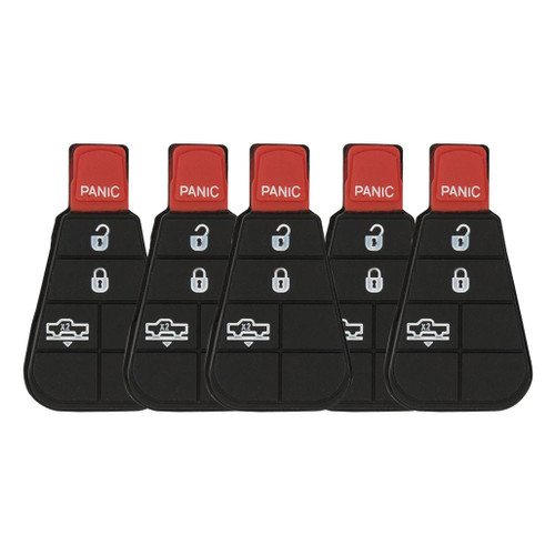DURASHELL 4 Button Replacement Pad for New Style POD Keys Ram GQ4-53T - 5 PACK Our Brands