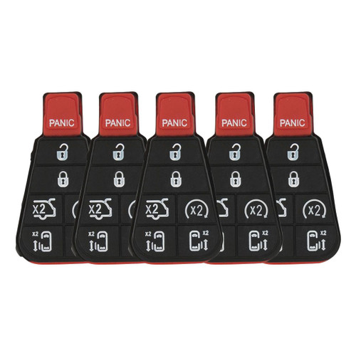 DURASHELL 7 Button Replacement Pad for New Style POD Keys Chrysler / Dodge / Volkswagen IYZ-C01C - 5 PACK Our Automotive Brands