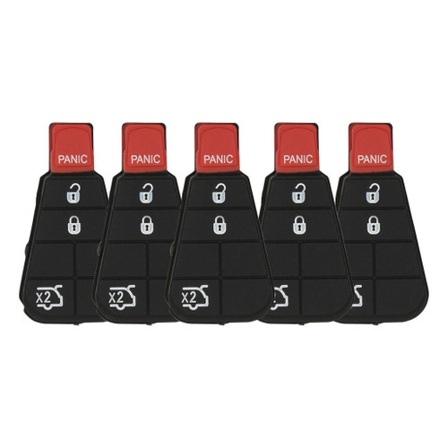 DURASHELL 4 Button Replacement Pad for New Style POD Keys Jeep IYZ-C01C - 5 PACK Our Brands