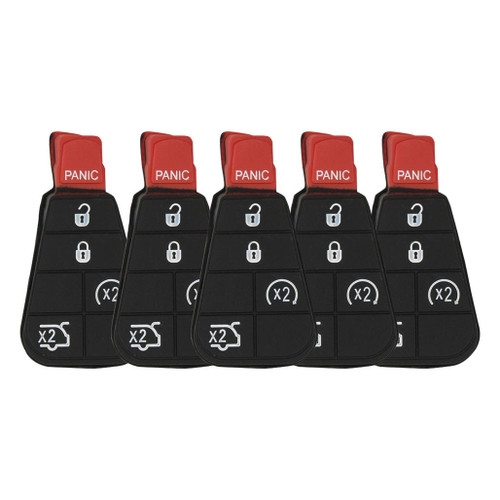 DURASHELL 5 Button Replacement Pad for New Style POD Keys Jeep IYZ-C01C PD1PAD2 - 5 PACK Our Automotive Brands