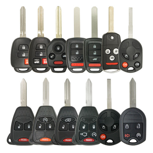 Keyless2Go Starter Pack of Keyless2Go Replacement Remote Head Keys - Version 2 Shop Automotive
