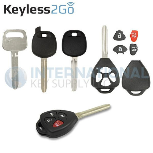 Keyless2Go Keyless2Go Sample Pack For Toyota: K2G-TR47, TOY43-SH, K-TOY44D, RK-TOY-401, DSHELL-153 Keys & Remotes