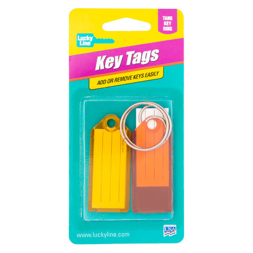 Lucky Line Lucky Line ID Key TAG With Ball CHAIN ASSORTED - 2 Pcs - CARDED Lucky Line