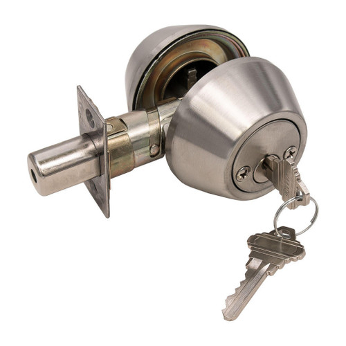TELL TELL PRO LINE Double Cylinder Dead Bolt - US32D - Grade 3 TELL