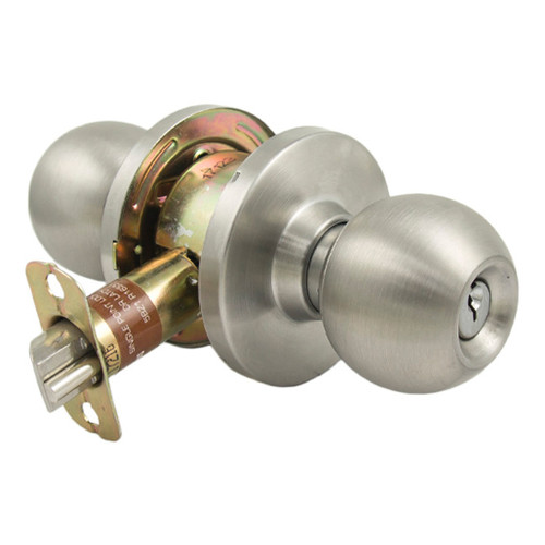 PLS (KC2386 EMP) PLS K280 32D Grade 2 Knob - Storeroom - 2-3/4 Backset - Stainless Steel Shop Hardware