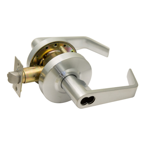 PLS (LC2681 FW) PLS L253FW Grade 2 Door Lever 2-3/4 - Entry - IC - Satin Chrome 26D Our Hardware Brands