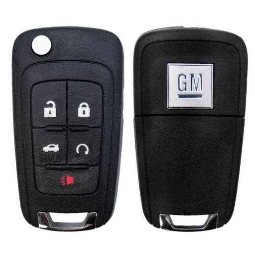 GM 5 Button Non-PEPS Remote Flip Key OHT01060512, 315 MHz - New, OEM