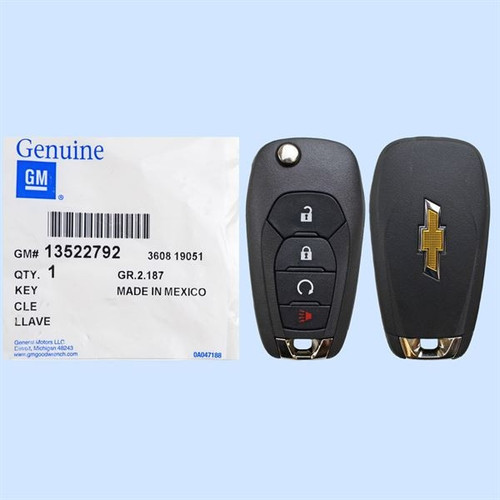 GM 4 Button Remote Head Key LXP-T004 - New OEM Keys & Remotes