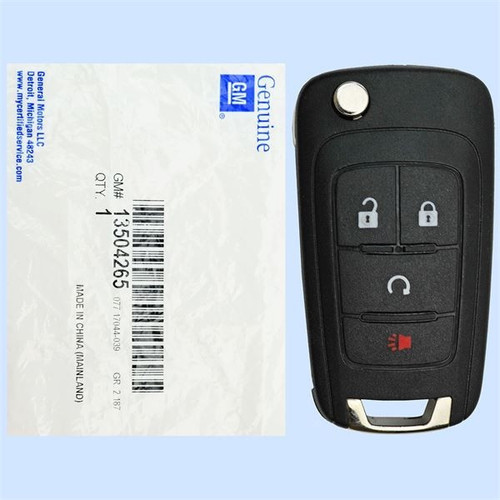 GM 4 Button Remote Head Key AVL-B01T1AC - New OEM 155080 OEM Hidden
