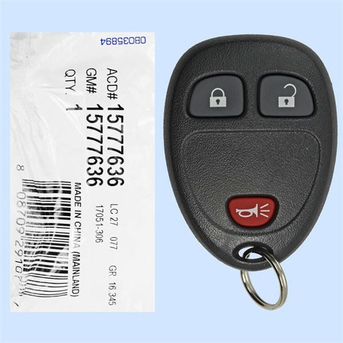 Buick Chevrolet Pontiac 3-Button Remote KOBGT04A 15777636 - New OEM Remotes