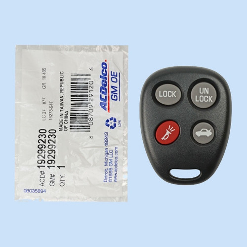 Chevrolet 4-Button Remote ABO0216T 19299230 - New OEM Our Automotive Brands